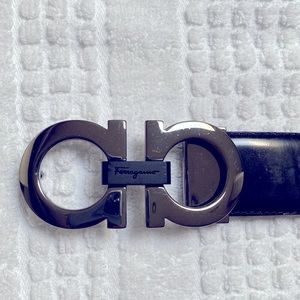 Salvatore Ferragamo tan black reversible belt